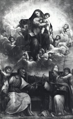 A. C. Cooper — Marchesi Girolamo - sec. XVI - Madonna con Bambino in gloria, san Pietro e san Gregorio — insieme